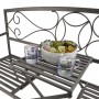 Alpine Corporation Metal Garden Bench with Retractable Table