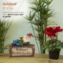 GARDEN GNOME WELCOME SIGN ON LOG STATUE ORNAMENT 