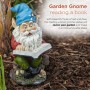 Garden Gnome Reading Book Statue Ornament