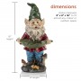 17" Tall Garden Gnome Bird Feeder 