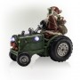 Alpine Corporation 9"H Polystone Santa on Tractor Holiday Decoration with Color-Changing LED LightsAlpine Corporation 9"H Polystone Santa on Tractor Holiday Decoration with Color-Changing LED Lights