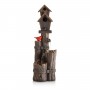 35" THREE TIERED BIRDHOUSE WITH CARDINAL FOUNTAIN 