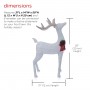 Alpine Corporation 50"H Mesh Holiday Reindeer Lawn Decoration with Cool White Lights