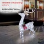 Alpine Corporation 50"H Mesh Holiday Reindeer Lawn Decoration with Cool White Lights
