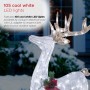 Alpine Corporation 50"H Mesh Holiday Reindeer Lawn Decoration with Cool White Lights