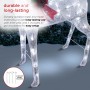 Alpine Corporation 50"H Mesh Holiday Reindeer Lawn Decoration with Cool White Lights