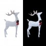 Alpine Corporation 50"H Mesh Holiday Reindeer Lawn Decoration with Cool White Lights