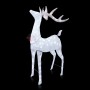 Alpine Corporation 50"H Mesh Holiday Reindeer Lawn Decoration with Cool White Lights