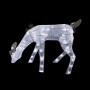 Alpine Corporation 28"H Mesh Grazing Holiday Reindeer Lawn Decoration with Cool White Lights