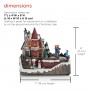 Alpine Corporation Indoor Christmas Village with Dancing Ice Skaters and LED Lights