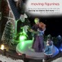 Alpine Corporation Indoor Christmas Village with Dancing Ice Skaters and LED Lights