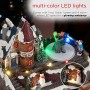 Alpine Corporation Indoor Christmas Village with Dancing Ice Skaters and LED Lights