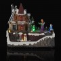 Alpine Corporation Indoor Christmas Village with Dancing Ice Skaters and LED Lights