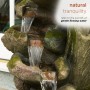 Alpine Corporation 39" Tall Indoor/Outdoor Multi-Tier Waterfall Rock Fountain with LED Lights