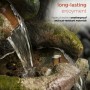 Alpine Corporation 39" Tall Indoor/Outdoor Multi-Tier Waterfall Rock Fountain with LED Lights