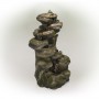 8-TIER ROCK FOUNTAIN WITH LED LIGHTS