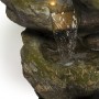 Alpine Corporation 39" Tall Indoor/Outdoor Multi-Tier Waterfall Rock Fountain with LED Lights