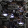 54" 5-TIER ROCK FOUNTAIN WITH LED LIGHTS