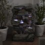 54" 5-TIER ROCK FOUNTAIN WITH LED LIGHTS