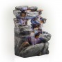 54" 5-TIER ROCK FOUNTAIN WITH LED LIGHTS
