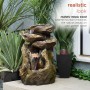 22" RAINFOREST 4-TIRED FOUNTAIN WITH LED LIGHTS