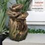 22" RAINFOREST 4-TIRED FOUNTAIN WITH LED LIGHTS