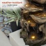 22" RAINFOREST 4-TIRED FOUNTAIN WITH LED LIGHTS