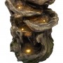 22" RAINFOREST 4-TIRED FOUNTAIN WITH LED LIGHTS