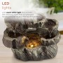 10" CIRCULAR TIERED LED TABLETOP FOUNTAIN 