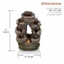 14" OVAL SHAPED ROCK FOUNTAIN 