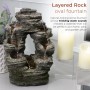 14" Oval Shaped Rock Fountain