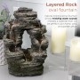 14" OVAL SHAPED ROCK FOUNTAIN 