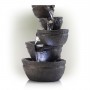 13" TIRED BOWLS FOUNTAIN WITH WHITE LED LIGHTS 