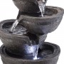 13" TIRED BOWLS FOUNTAIN WITH WHITE LED LIGHTS 