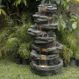 58" EIGHT TIER ROCK FOUNTAIN WITH LED LIGHTS 