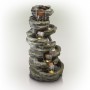 58" EIGHT TIER ROCK FOUNTAIN WITH LED LIGHTS 