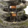 58" Eight Tier Rock Fountain with LED Lights