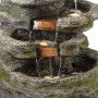 58" EIGHT TIER ROCK FOUNTAIN WITH LED LIGHTS 