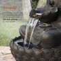 54" BUDDHA ZEN FOUNTAIN WITH LED LIGHT