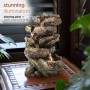 RAINFOREST 5-TIER CASCADING FOUNTAIN WITH LED LIGHT 