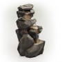 ROCK 5-TIER CASCADING FOUNTAIN WITH LED LIGHTS 