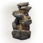 ROCK 5-TIER CASCADING FOUNTAIN WITH LED LIGHTS 