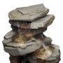 ROCK 5-TIER CASCADING FOUNTAIN WITH LED LIGHTS 