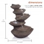 BROWN CASCADING LED LIGHT FOUNTAIN