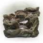 10" 3-Tier Mossy Tabletop Rock Fountain and LED Lights