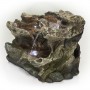 10" 3-TIER MOSSY TABLETOP ROCK FOUNTAIN AND LED LIGHTS