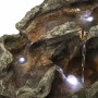 10" 3-Tier Mossy Tabletop Rock Fountain and LED Lights
