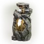 Alpine Corporation 41" Tall Indoor/Outdoor Rainforest Waterfall Fountain with LED Lights