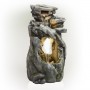 Alpine Corporation 41" Tall Indoor/Outdoor Rainforest Waterfall Fountain with LED Lights