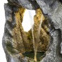 Alpine Corporation 41" Tall Indoor/Outdoor Rainforest Waterfall Fountain with LED Lights